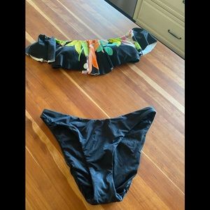 Trina Turk ruffle bandeau bathing suit top